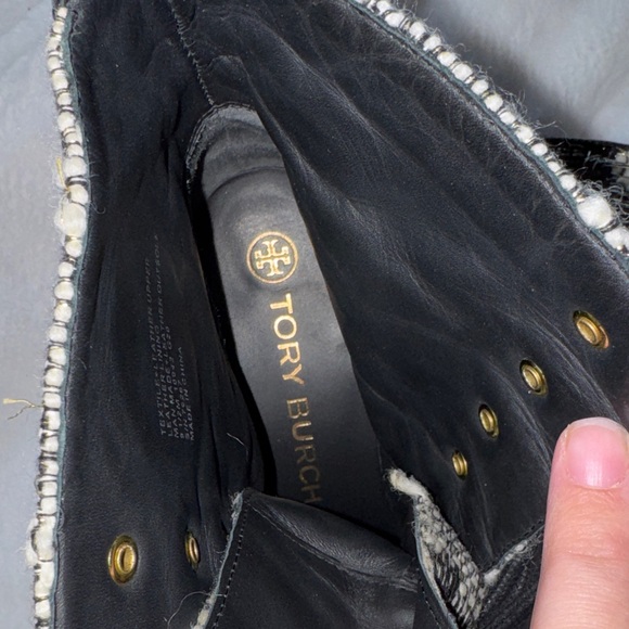 Tory Burch Miller Wool Lug Sole Heeled Lace-Up Boots NWOT 9.5 - Picture 7 of 11